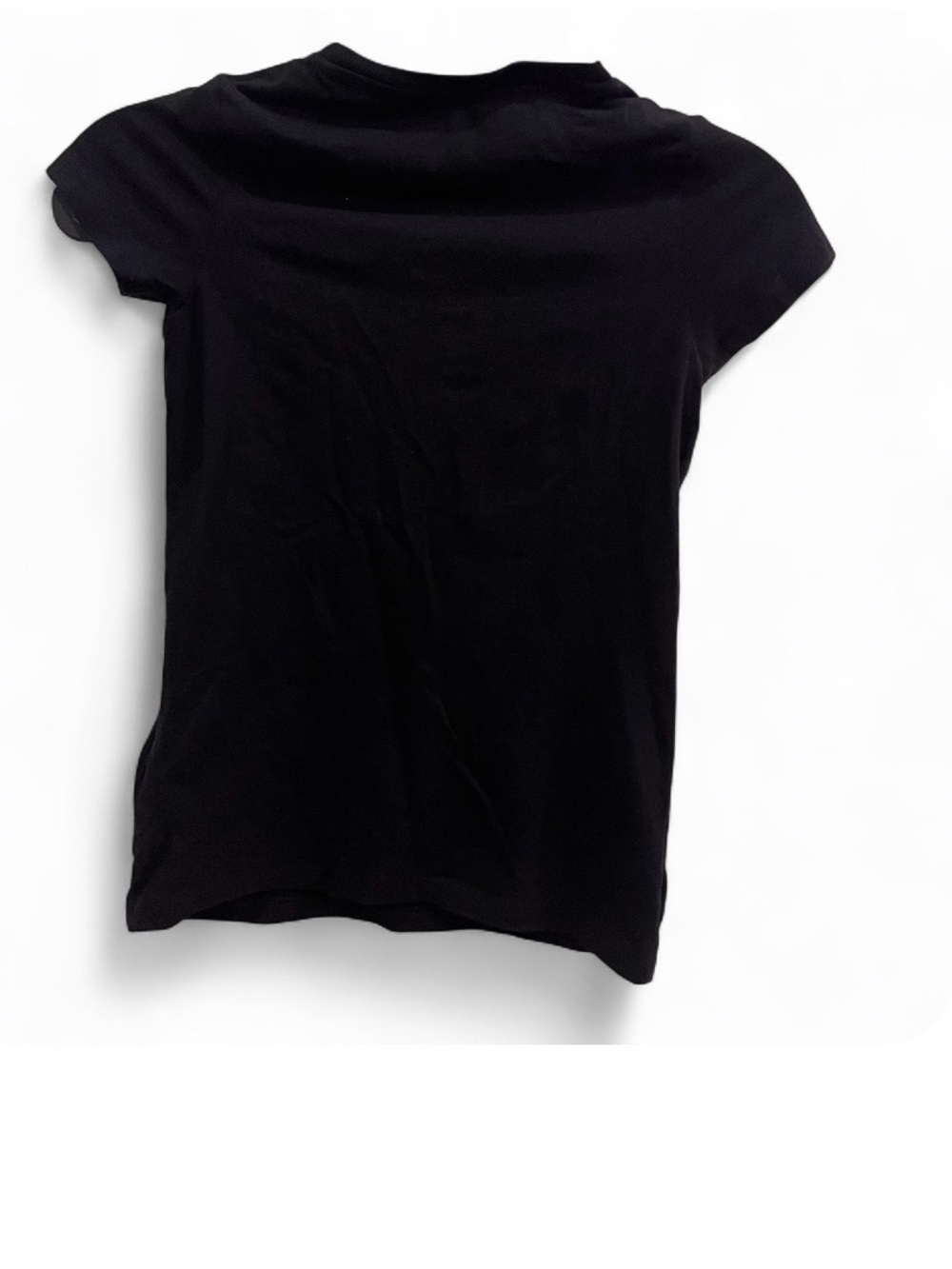 GUESS Black Short Sleeve Tee with Pearl Studded Logo - Picture 3 of 3